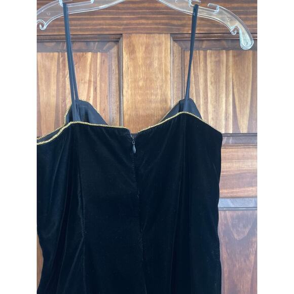 Alex evening’s velvet cocktail dress and gold beaded trim jacket size 12 - Picture 9 of 9